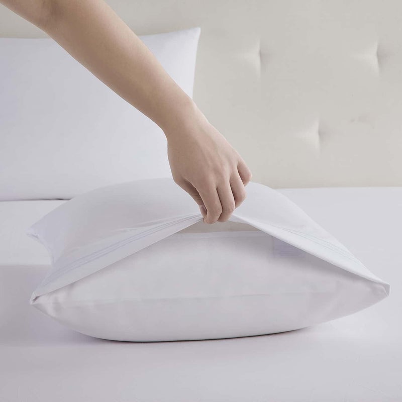 Clara Clark Cal King Sheets, 6 Piece Set - Hotel Luxury Sheets for Cal King Size Bed, Super Soft Bedding Set, Cal King Size, White - Image 5